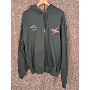 Mr Beast YT‎ Creator Lightning Hoodie Green Cotton Pullover Sweater Men's L